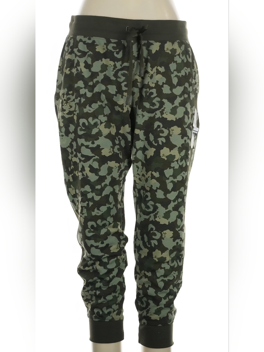 NEW Women's Size Xl 16/18 Stretch Band Camo Soft Joggers By Athletic